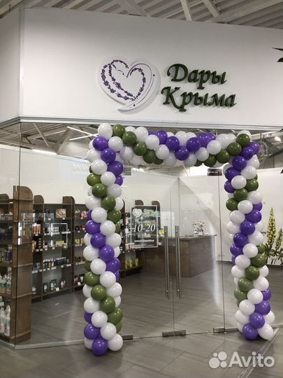Арки и гирлянды из шаров на открытие магазина