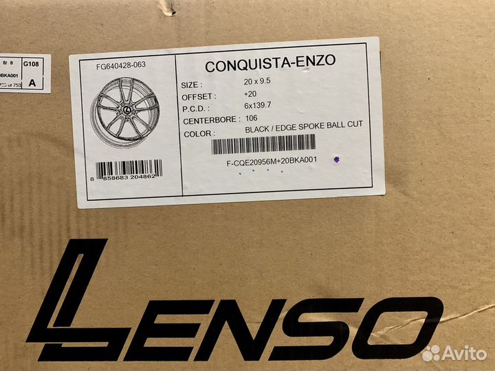 Литые диски Lenso 20х9.5 / 6х139.7 conquista-enzo