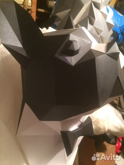 Французкий бульдог полигоальная фигура бесплатно