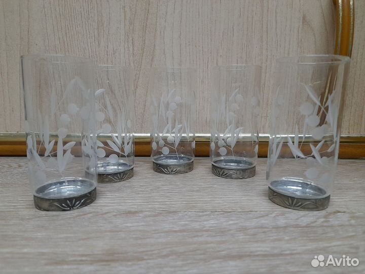 Рюмки основа мельхиор,хрустальные