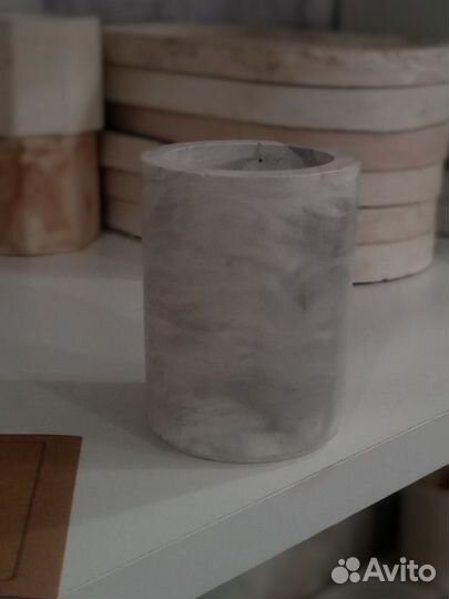 Подсвечник. Стакан из гипса