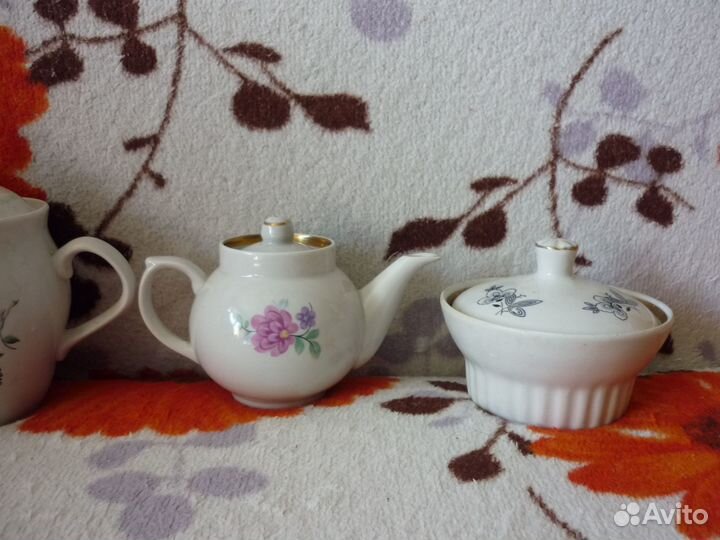 Чайник, сахарницы, молочник Дулево, Китай пр