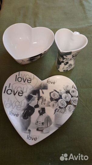 Набор посуды фарфоровый из трех предметов