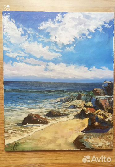 Картина маслом Берег моря