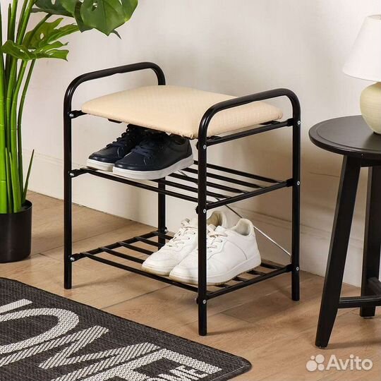 Банкетка для обуви с двумя полками