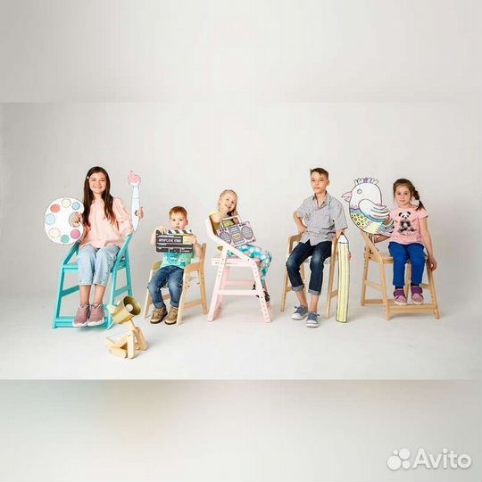 Стул растущий «Робин Wood» розовый