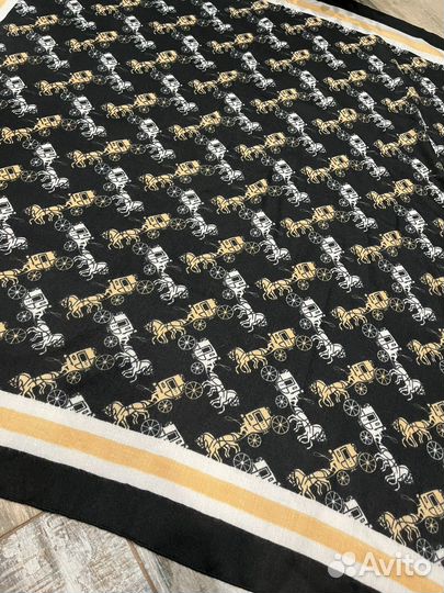 Кашемировый платок Coach черный новый теплый