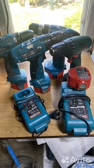 Аккумуляторная дрель шуруповерт bosch и Makita