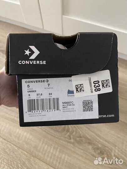 Кеды converse низкие 37,5 синие