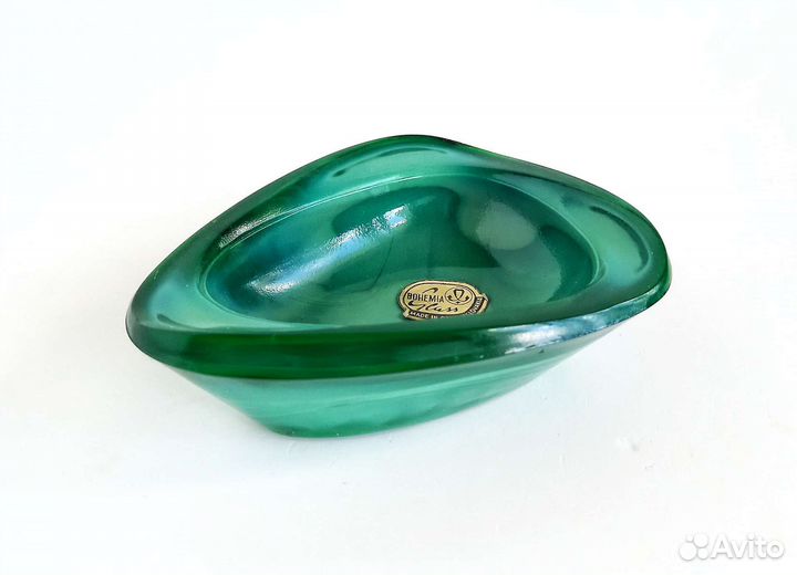 Малахитовая шкатулка ваза Чехословакия