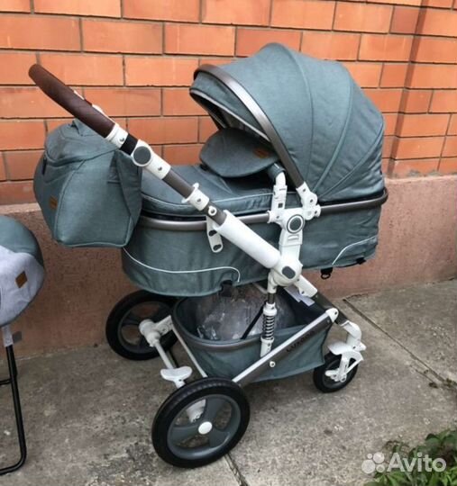 Коляска- трансформер 3в1 с перекидной ручкой
