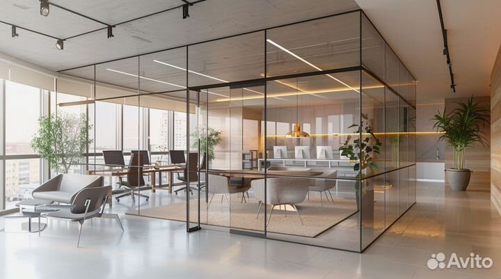 Стеклянная перегородка