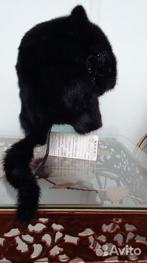 Новая стильная норковая Шапка-Кошка