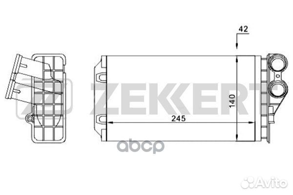 Радиатор отоп. Citroen C4 04- Peugeot 307 05