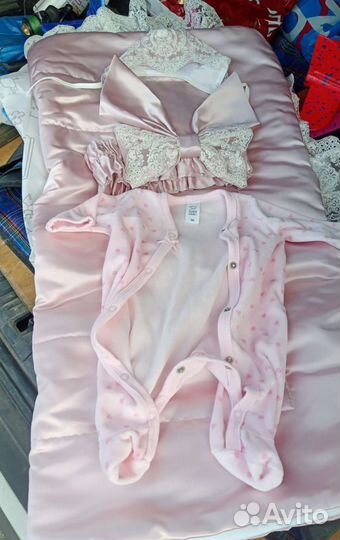 Конверт одеяло на выписку для девочки