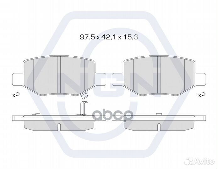 Колодки тормозные дисковые керамические зад