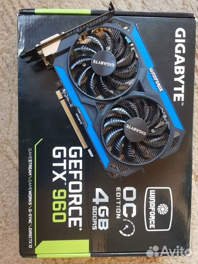 Видеокарта gigabyte GTX 960 4GB