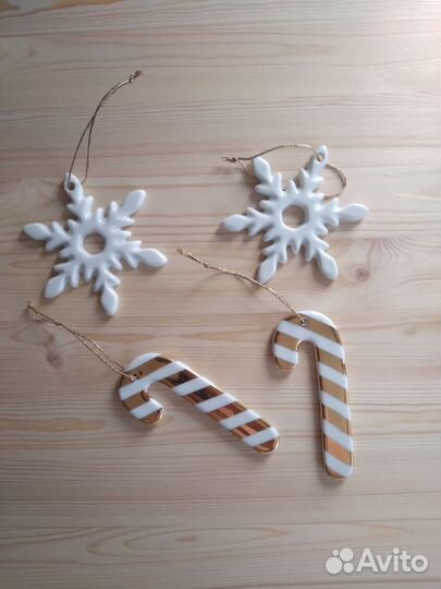 Фарфоровые игрушки на елку h&m home