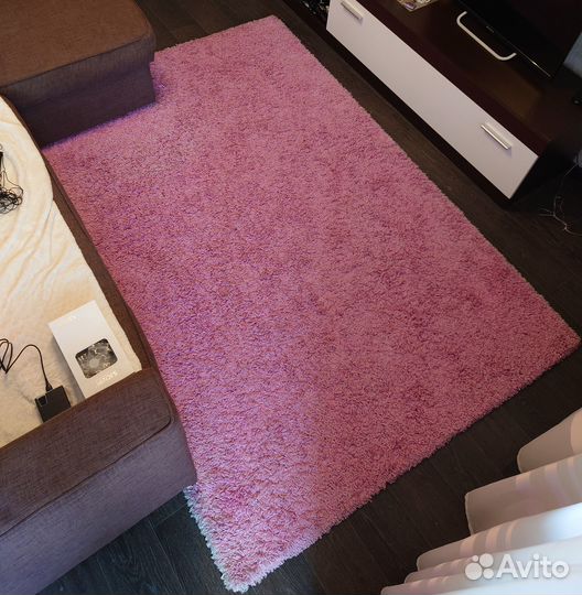 Ковёр розовый шегги