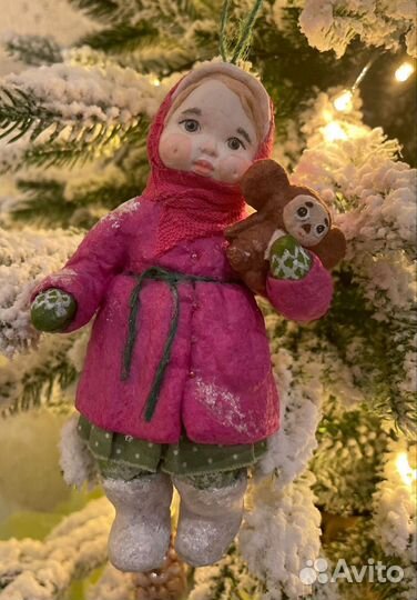 Ватные елочные игрушки