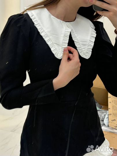 Платье черное-белое