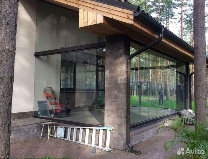 Безрамное (панорамное) остекление веранд