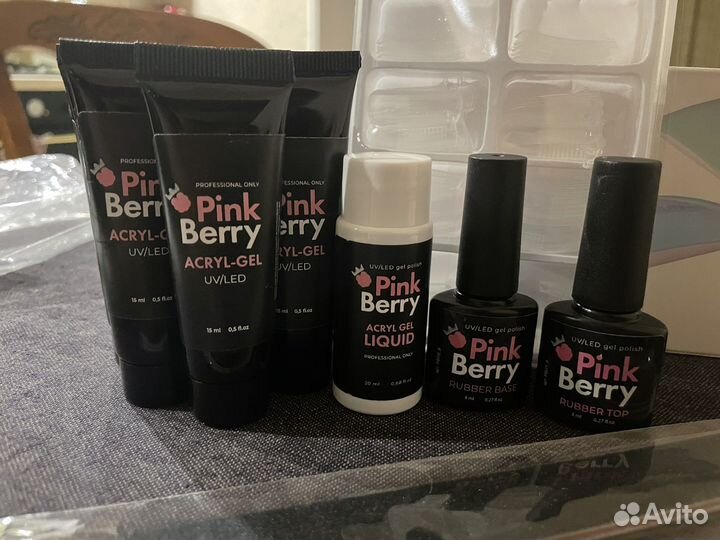 Полигель для наращивания ногтей Pinkberry