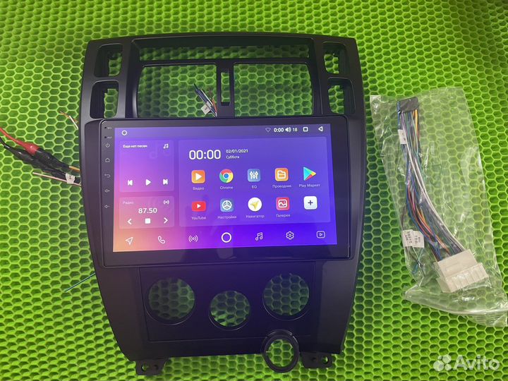 Магнитола на андроиде Хендай Туссан 2007-08