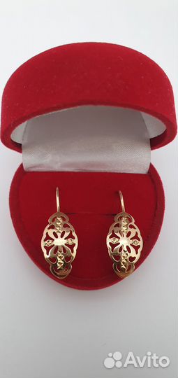 Золотые серьги 585 проба