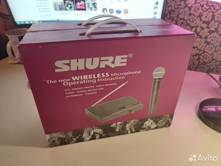 Беспроводной микрофон shure SH-200 с гарнитурой