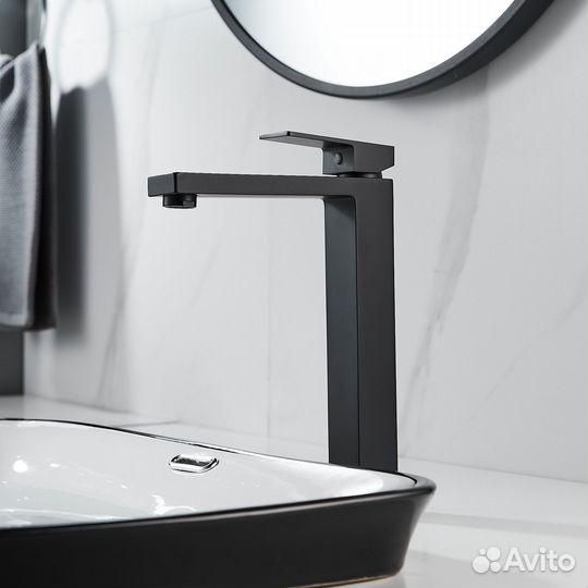 Смеситель для раковины Shevanik S9611H, черный