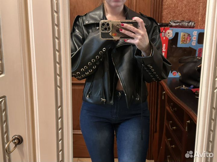 Куртка кожаная женская