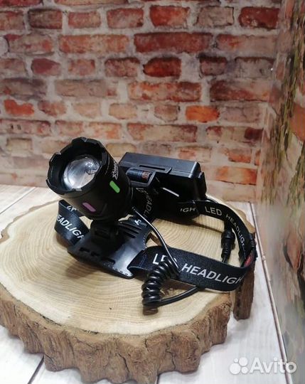 Самый мощный налобный фонарь + светодиодный 2в1