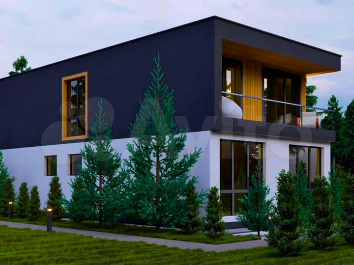 Коттедж 388 м² на участке 1 сот.