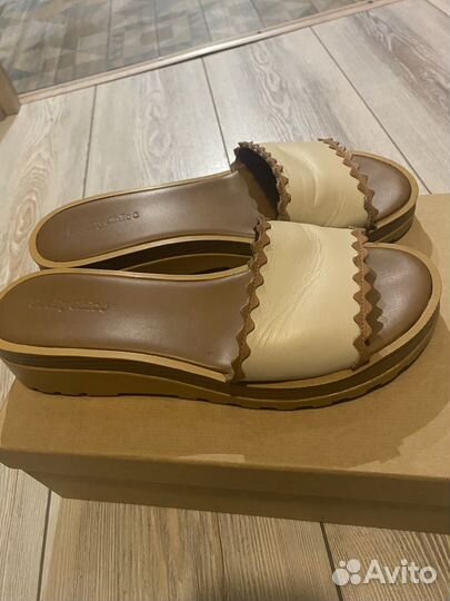 Шлепанцы женские натуральная кожа 39