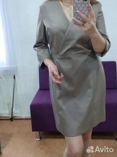 Женское кожаное платье