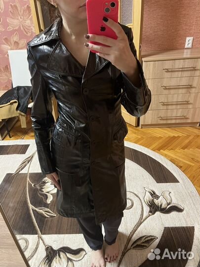 Кожаный плащ
