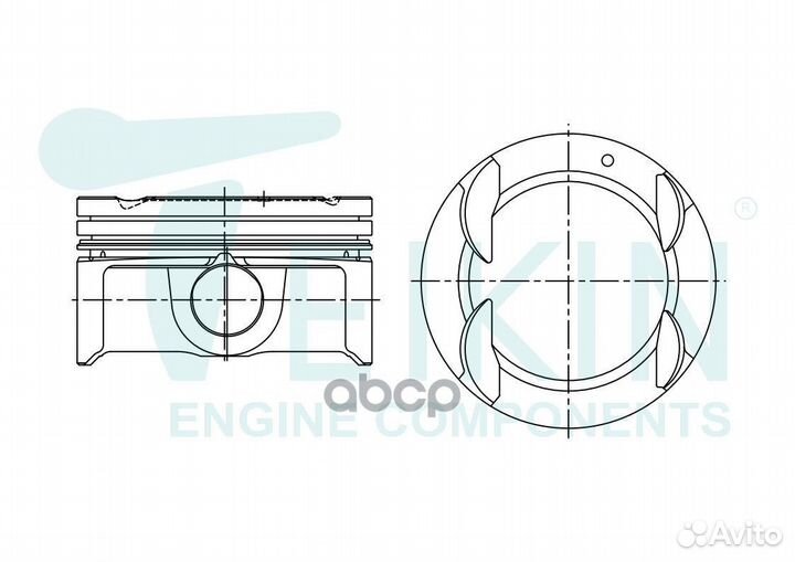 51145std поршень без колец hyundai kia g4fc d77.0