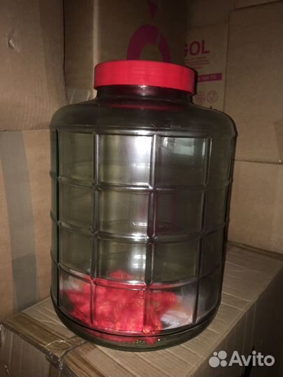 Бутыли с гидрозатвором стекляные от9 до 22 литров