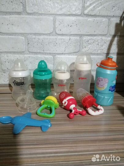 Пакет детские бутылочки, поильники, нимблеры
