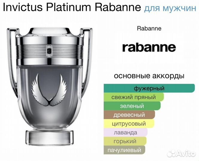 Духи Invictus Platinum Rabanne 100мл