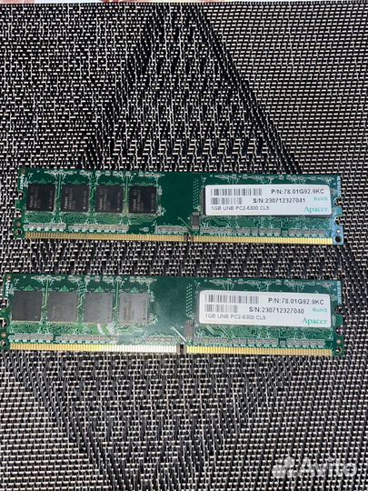 Apacer DDR2 1g 2шт