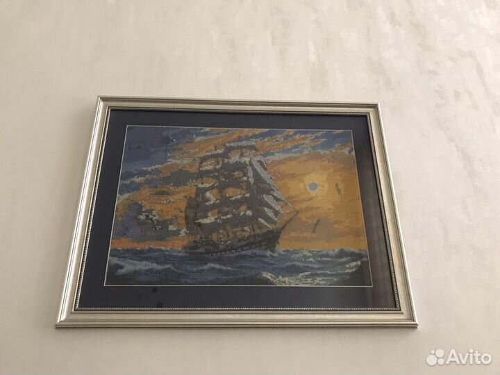 Интерьерная картина Парусник 60*50 алмазная мозаик