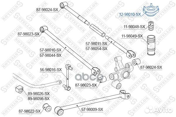 12-98010-SX опора амортизатора заднего Toyota