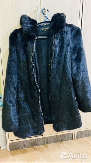 Шуба норковая с капюшоном 44 46