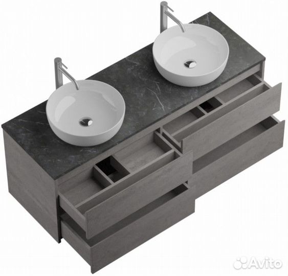 Мебель для ванной BelBagno Kraft-1400-4C-KEP-140-2-MNO Cemento Grigio