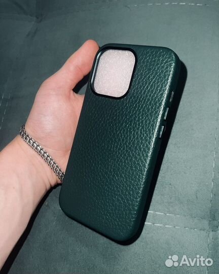 Чехол на iPhone 13 pro max кожаный magsafe