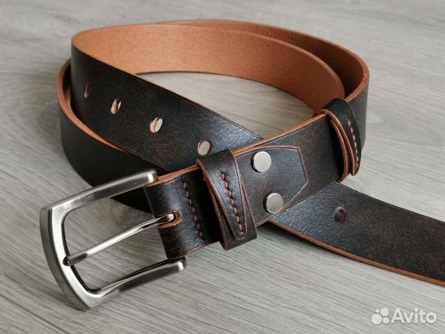 Кожаный ремень ручной работы