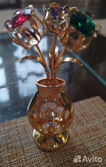 Ваза с букетом crystocraft