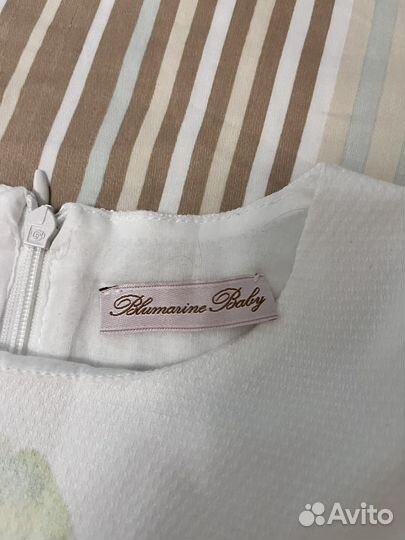 Платье хлопковое blumarine baby